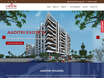 Screenshot of aaditrihousing.com
