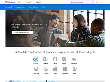 Screenshot of account.microsoft.com