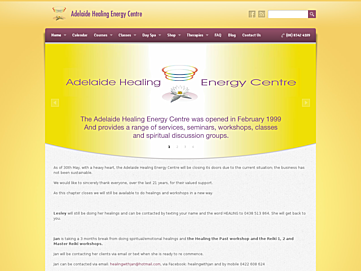 Screenshot of adelaidehealingenergy.com.au