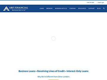 Screenshot of advancerestaurantfinance.com