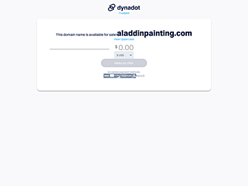 Screenshot of aladdinpainting.com