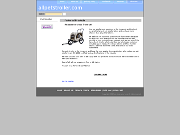 Screenshot of allpetstroller.com