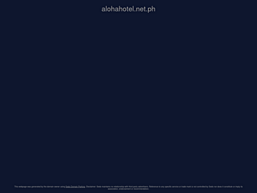 Screenshot of alohahotel.net.ph