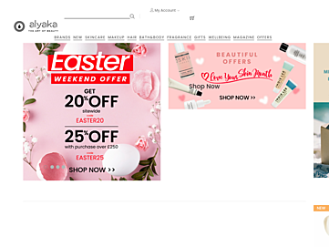 Screenshot of alyaka.co.uk