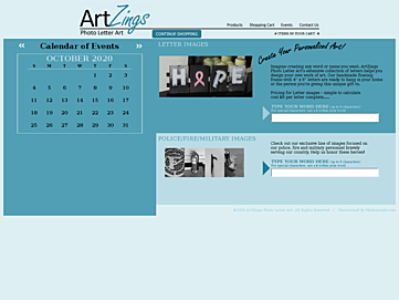 Screenshot of artzings.com