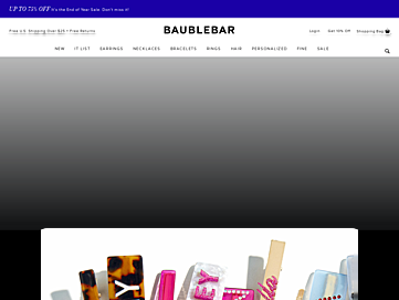 Screenshot of baublebar.com