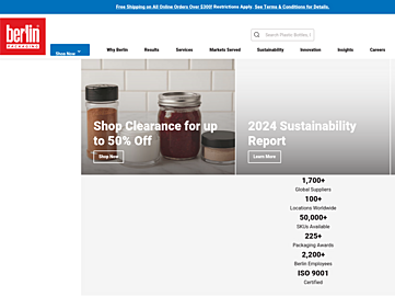 Screenshot of berlinpackaging.com