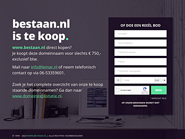 Screenshot of bestaan.nl