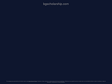 Screenshot of bgscholarship.com