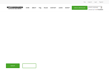Screenshot of bitcoinminners.com