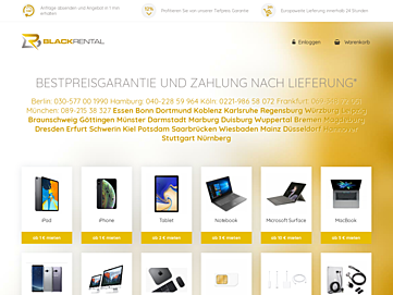 Screenshot of blackrental.de