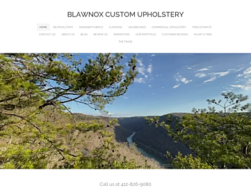 Screenshot of blawnoxupholstery.com