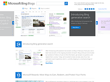 Screenshot of blog.bing.com