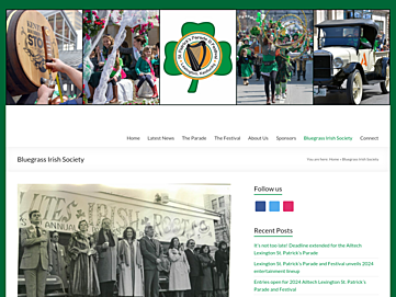 Screenshot of bluegrassirishsociety.org