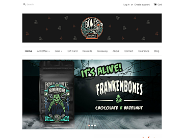 Screenshot of bonescoffee.com