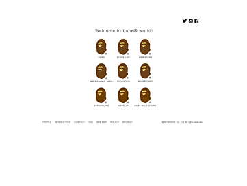Screenshot of bus.bape.com