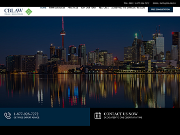Screenshot of cblaw.ca