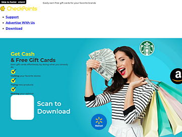Screenshot of checkpoints.com