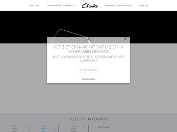 Screenshot of clarks.com