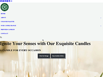 Screenshot of cloverleafcandles.co.za