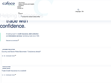 Screenshot of coface.asia