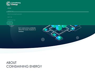 Screenshot of coinsmining.energy