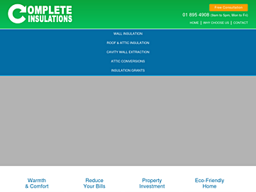 Screenshot of completeinsulations.ie