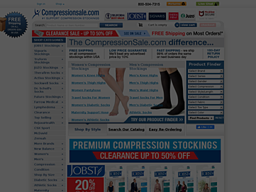Screenshot of compressionsale.com