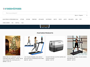 Screenshot of comstrom.com
