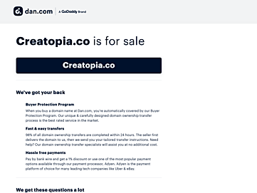 Screenshot of creatopia.co
