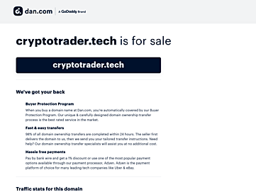 Screenshot of cryptotrader.tech