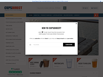 Screenshot of cupsdirect.co.uk
