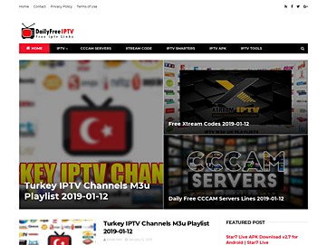 Screenshot of dailyfreeiptv.com