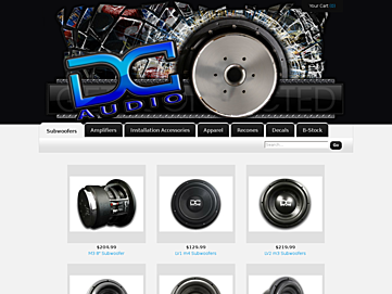 Screenshot of dcaudio.myshopify.com