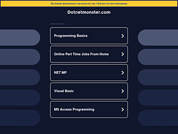 Screenshot of dotnetmonster.com