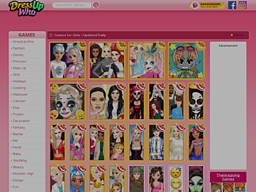 Screenshot of dressupwho.com
