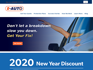 Screenshot of eautowarranty.com