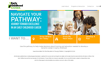 Screenshot of ecieducationpathway.org