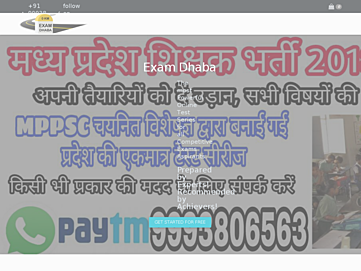 Screenshot of examdhaba.com