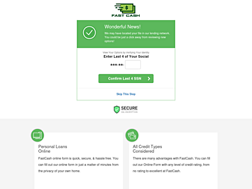 Screenshot of fastcash.com