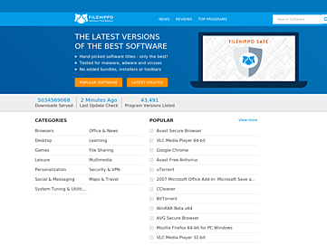 Screenshot of filehippo.com