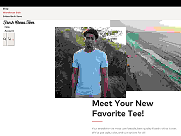 Screenshot of freshcleantees.com