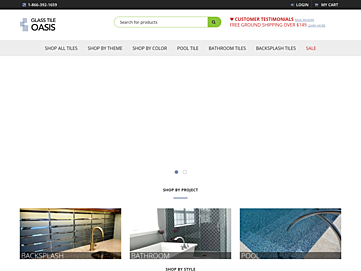 Screenshot of glasstileoasis.com