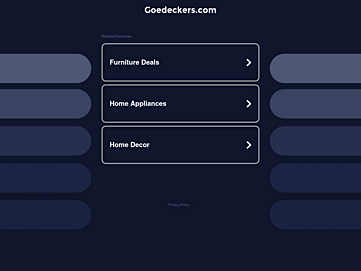 Screenshot of goedeckers.com