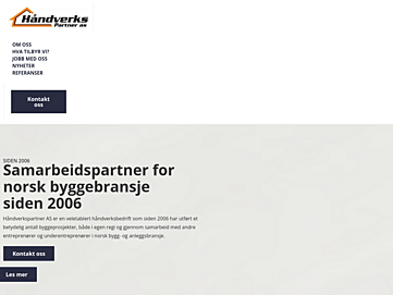 Screenshot of handverkspartner.no