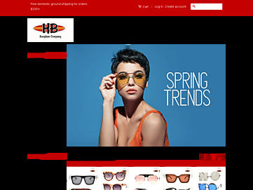 Screenshot of hbsunglasscompany.com