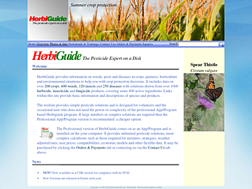 Screenshot of herbiguide.org