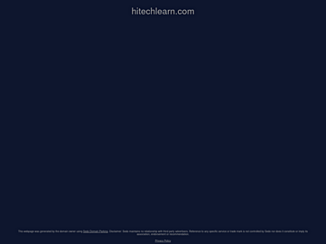 Screenshot of hitechlearn.com