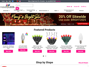 Screenshot of holidayleds.com