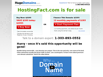 Screenshot of hostingfact.com